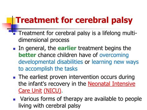 Ppt Management Of Cerebral Palsy Treatment Powerpoint Presentation