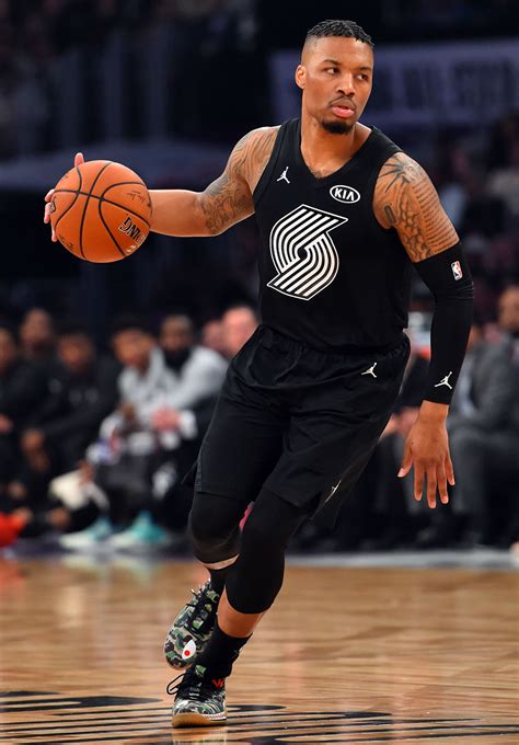 Damian lillard signed a 5 year / $139,888,445 contract with the portland trail blazers, including $139,888,445 guaranteed, and an annual average salary of $27,977,689. Damian Lillard Bape x Adidas Dame 4 - NBA All-Star Game Sneakers 2018 | Sole Collector