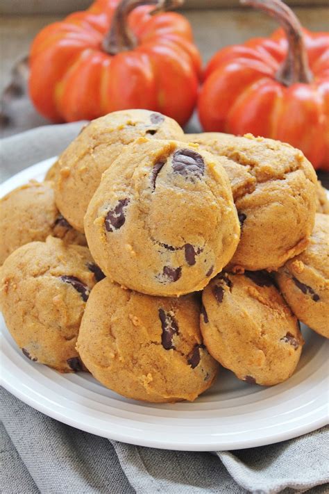 The Best Soft Pumpkin Chocolate Chip Cookies