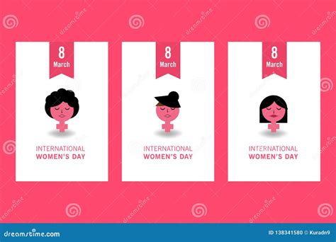 international women`s day poster woman sex gender sign with head character using origami paper