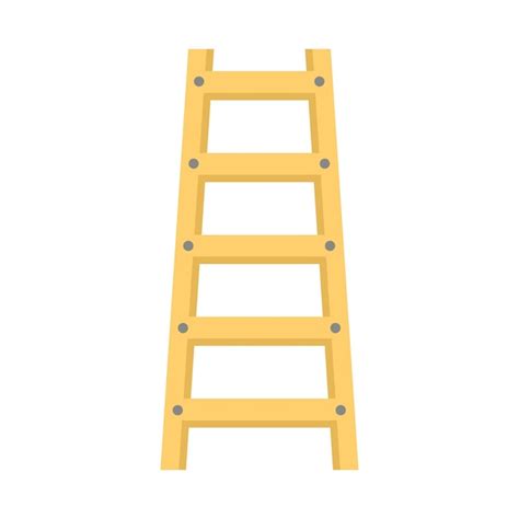 Premium Vector Wood Ladder Icon Flat Illustration Of Wood Ladder