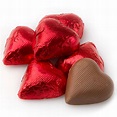 Red Foiled Milk Chocolate Hearts • Chocolate Candy Delights • Bulk ...