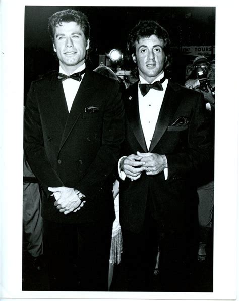 John Travolta Sylvester Stallone 8x10 Original Photo Y2066 On Ebid