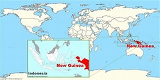New Guinea Map World | Cities And Towns Map