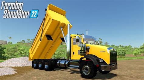Farming Simulator 22 Kenworth T800 Dump Truck Mod Youtube