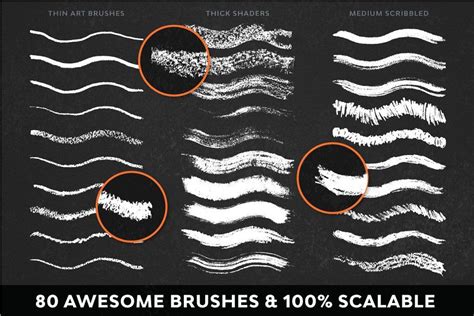 Ad Chalk And Charcoal Vector Brushes By Jeremy Mura On Creativemarket