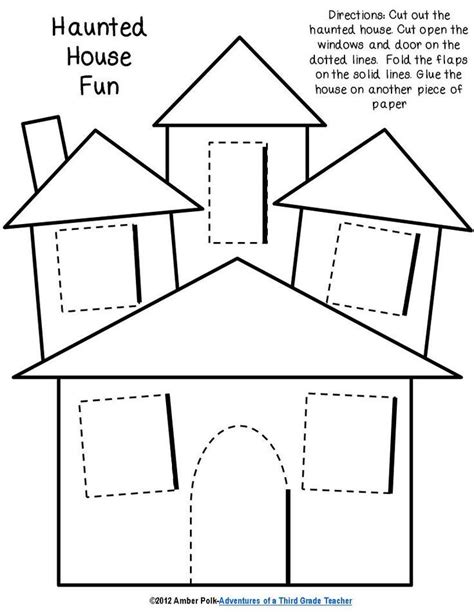 100+ free house shaped box printable templates print, fold. haunted house lift the flap template | okuma yazma ve ...