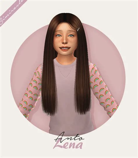 Simiracle Anto S Lena Hair Retextured Kids Version Sims 4 Hairs