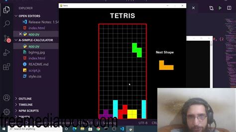 Python 3 Pygame Tetris Game Gui Script Desktop App Full Project For