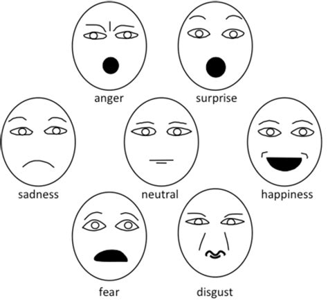 5 facial expressions for the six basic human emotions author s download scientific diagram