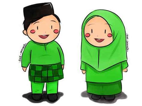 Gambar Kartun Anak Pesantren