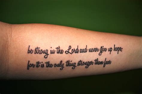 Unique Forearm Tattoos Faith Quotes Tattoo