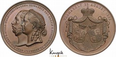 Reuss, jüngere Linie zu Schleiz-Köstritz Bronzemedaille 1863 Heinrich ...