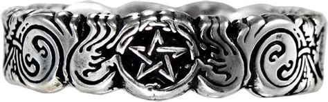 Sterling Silver Celtic Knot Pentacle Banshee Guardian Ring