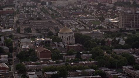 48k Stock Footage Aerial Video Approaching Philadelphia City Hall And