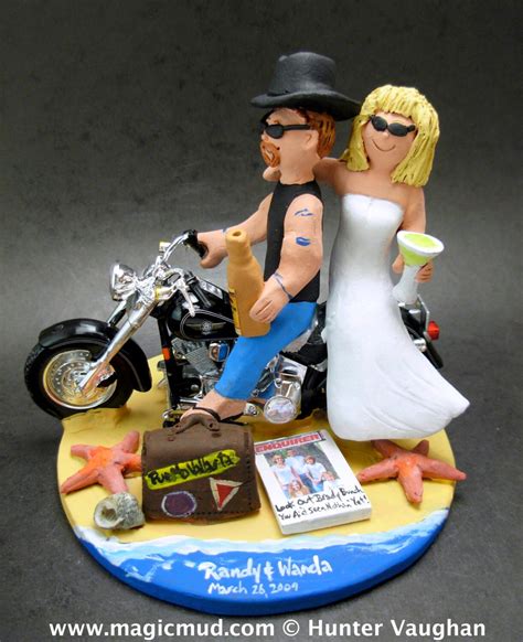 Custom Made Harley Davidson Motorcycle Wedding Cake Topper Etsy