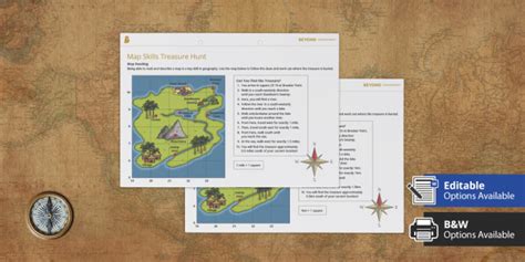 Map Skills Treasure Hunt Worksheet Geography Beyond