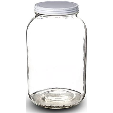1 Gallon Glass Jar Wide Mouth With Airtight Metal Lid