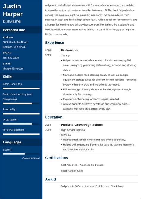 Resume help improve your resume with. Dishwasher Resume—Sample, Guide and 25+ Writing Tips