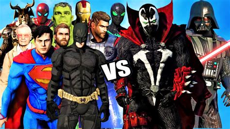 Superheroes Vs Villains The Avengers And Justice League Vs Darth Vader