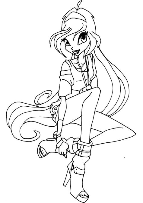 Winx Club Stella Coloring Pages