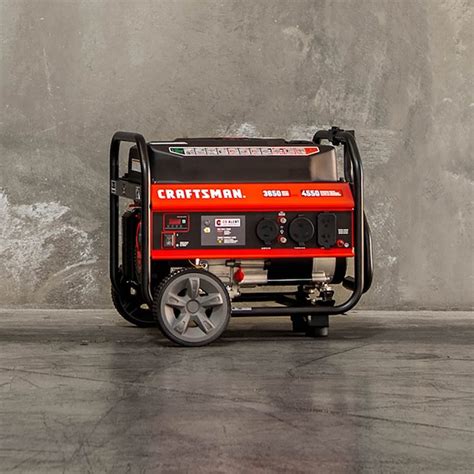 Craftsman 3650 Watt Portable Gasoline Generator With 8 In Wheels And