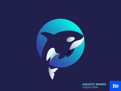 Aquatic Marks Collection on Behance | Orca, Behance design, Behance