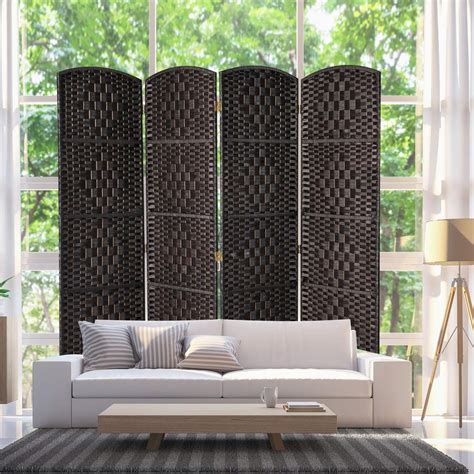 Attach 4 ikvar side units with piano hinges. Erommy 4 Panels Room Divider, 6 FT Tall Weave Fiber Room ...