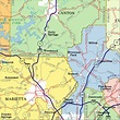 Georgia County Map With Cities And Roads