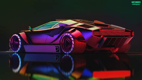 Download Wallpaper Auto Lamborghini Neon Machine Car Art Supercar