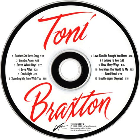 Vídeos, traduções e muito mais. Carátula CD de Toni Braxton (Usa Edition) de Toni Braxton ...