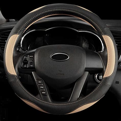 Leather Car Steering Wheel Cover Suv And Van Performance Speed Comfort