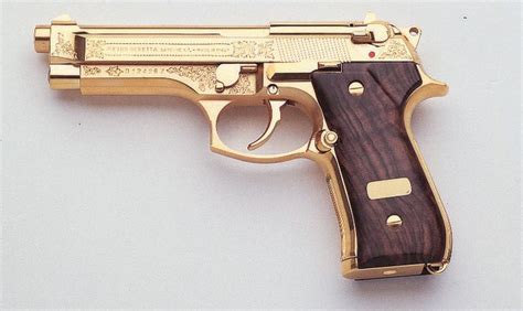 Beretta 92fs Deluxe Gold Beretta Legendary Weapons Pinterest Guns
