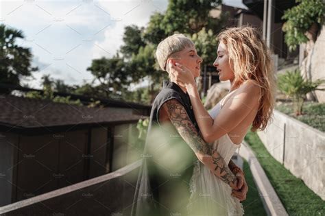 Lesbian Wedding Featuring Lesbian Couple Celebrate And Homosexual Couple People Images