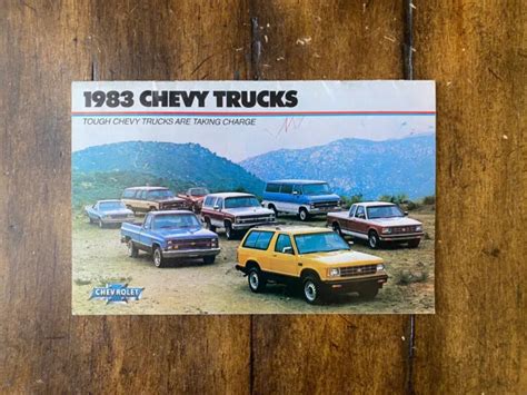 1983 Chevy Trucks Brochure 4wdpickupblazersuburbans10vanel
