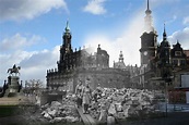 Dresden after the bombings of 1945 and in 2015 - Mirror Online