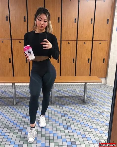 Hot Asian Chick Tight Yoga Pants Mirror Selfie Hbyp Thesexier Net