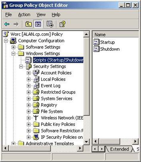 To configure a security policy setting using the local group policy editor console. Windows Server 2003 - Group Policy, Computer Configuration ...