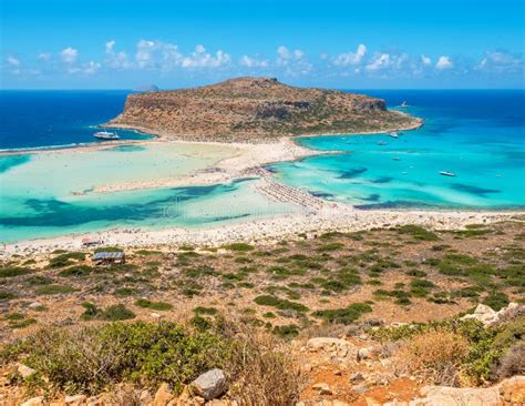 Balos Lagoon Waterfront Crete Greece Stock Photo Image Of Resort