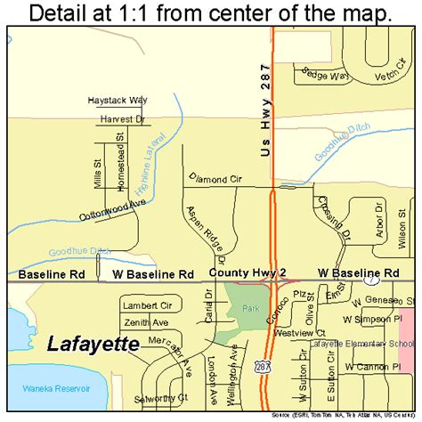 Lafayette Colorado Street Map 0841835