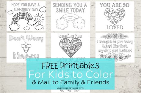 Below you'll find 7 different pages with 4 different thinking of you coloring cards to print! Pin on Craft Ideas