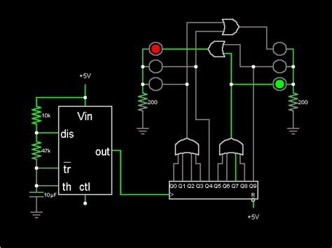 Traffic Lights Circuit Design Using Logic Gates Diagram Circuit