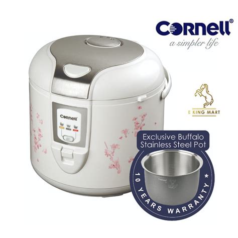 Popular models for cookers from buffalo® are usually from the 1.0l jar rice cooker low sugar kw87, 牛头牌 0.6l mini rice cooker 迷你小饭锅 and 1.0l jar rice cooker kw85r collection. Cornell 1.0L Buffalo Jar Rice Cooker CRC-JP108SS | Shopee ...