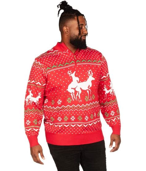 Men S Christmas Climax Big And Tall Ugly Christmas Sweater Stirtshirt