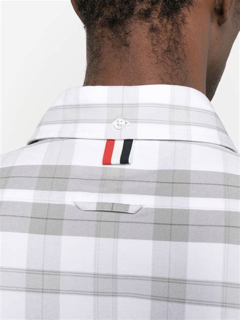 Thom Browne Check Pattern Shirt Farfetch