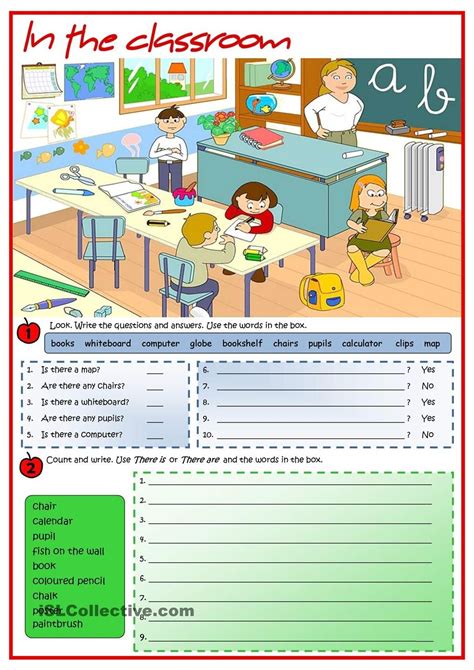 I can't type the numbers on the pictures of the tomato & bread( is it my computer?); In the classroom - There is / There are | Actividades de ...