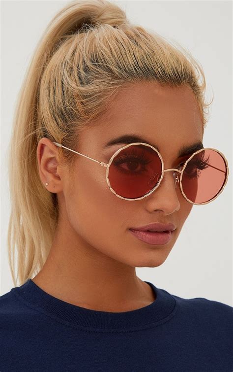 Pink Twisted Frame Round Sunglasses Round Sunglasses Sunglasses Round Lens Sunglasses