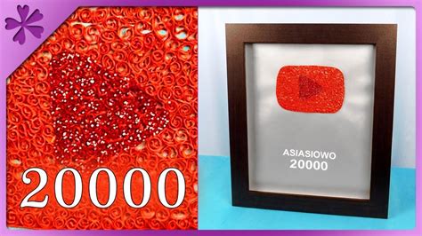 Diy Paper Youtube Play Button 20000 Subscribers Quilling Eng