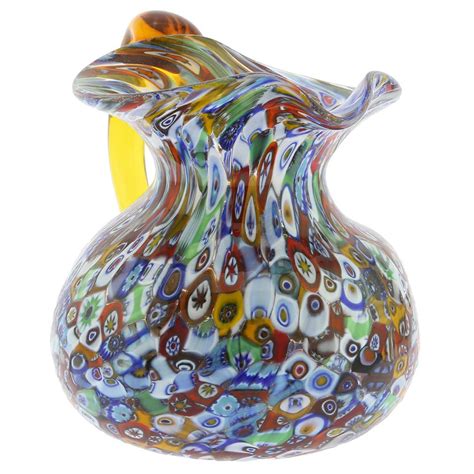 Murano Glass Vases Murano Glass Millefiori Pitcher Carafe