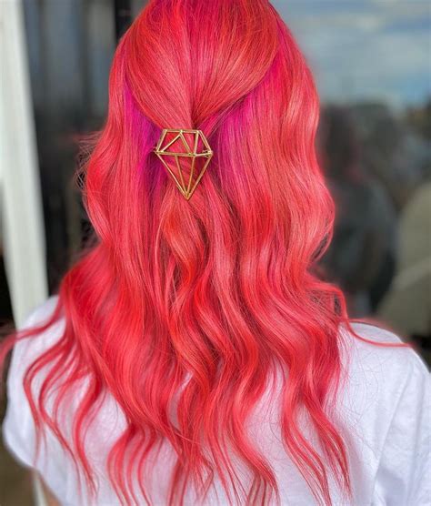 Neon Peach Hair